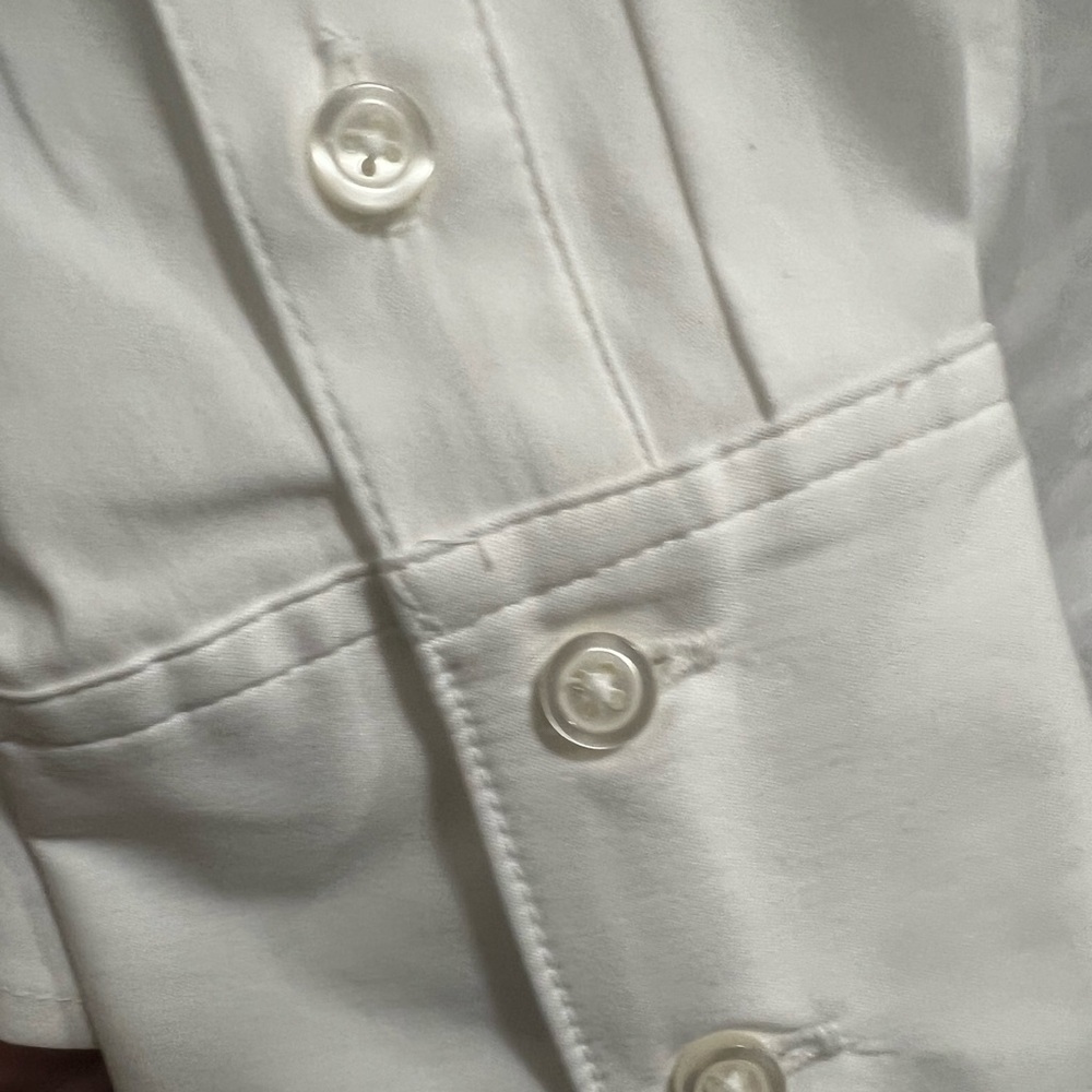 NWT White Poplin Wrap Shirt From WHITEHOUSEBLACKMARKET - Picture 7 of 16